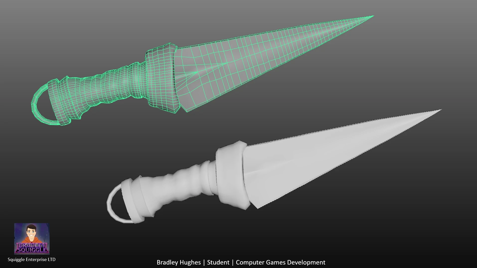 Low poly mesh created in Maya from retopology of high poly mesh.