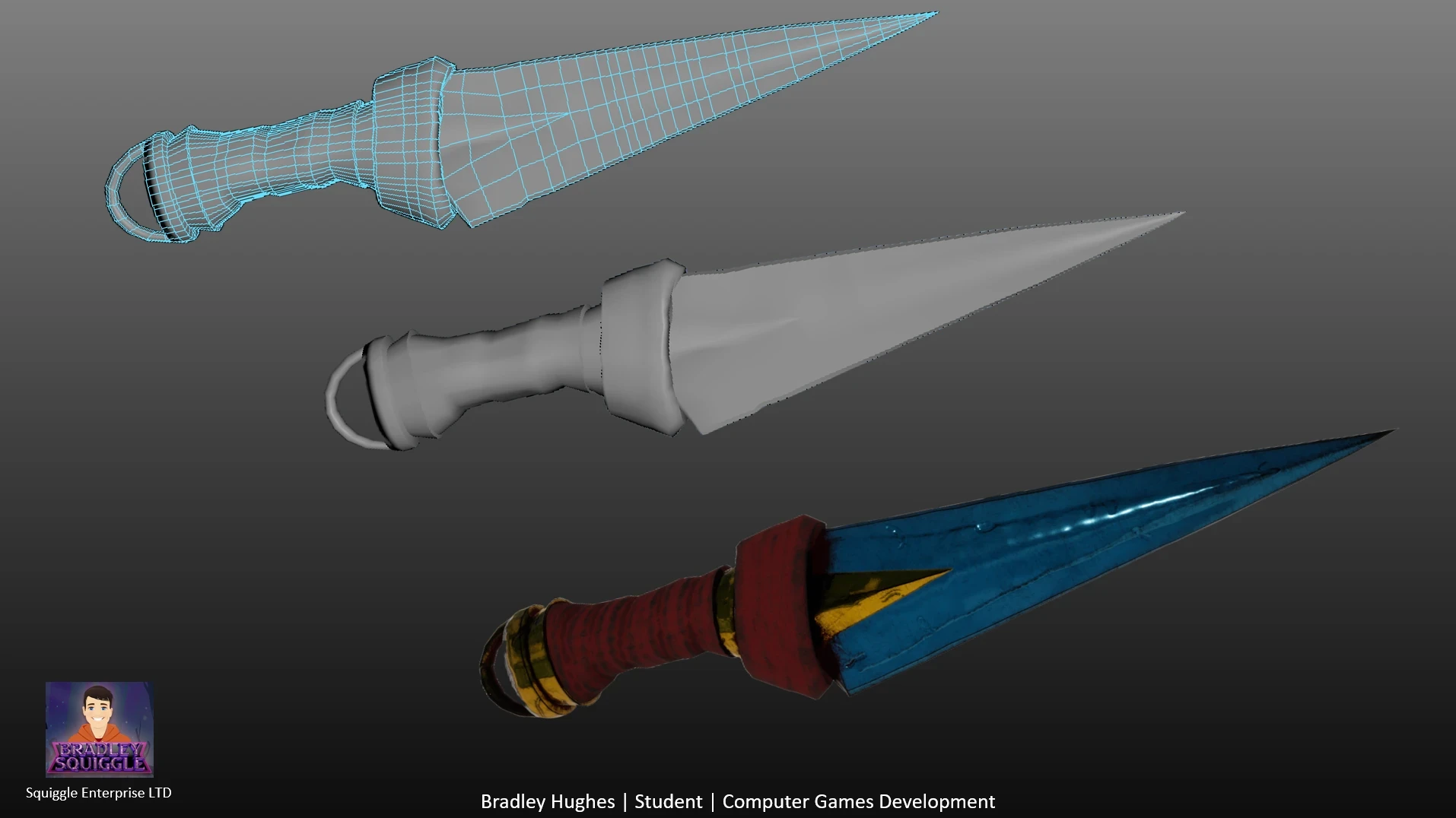 This is an optimised version of my dagger with a 1300 poly count.