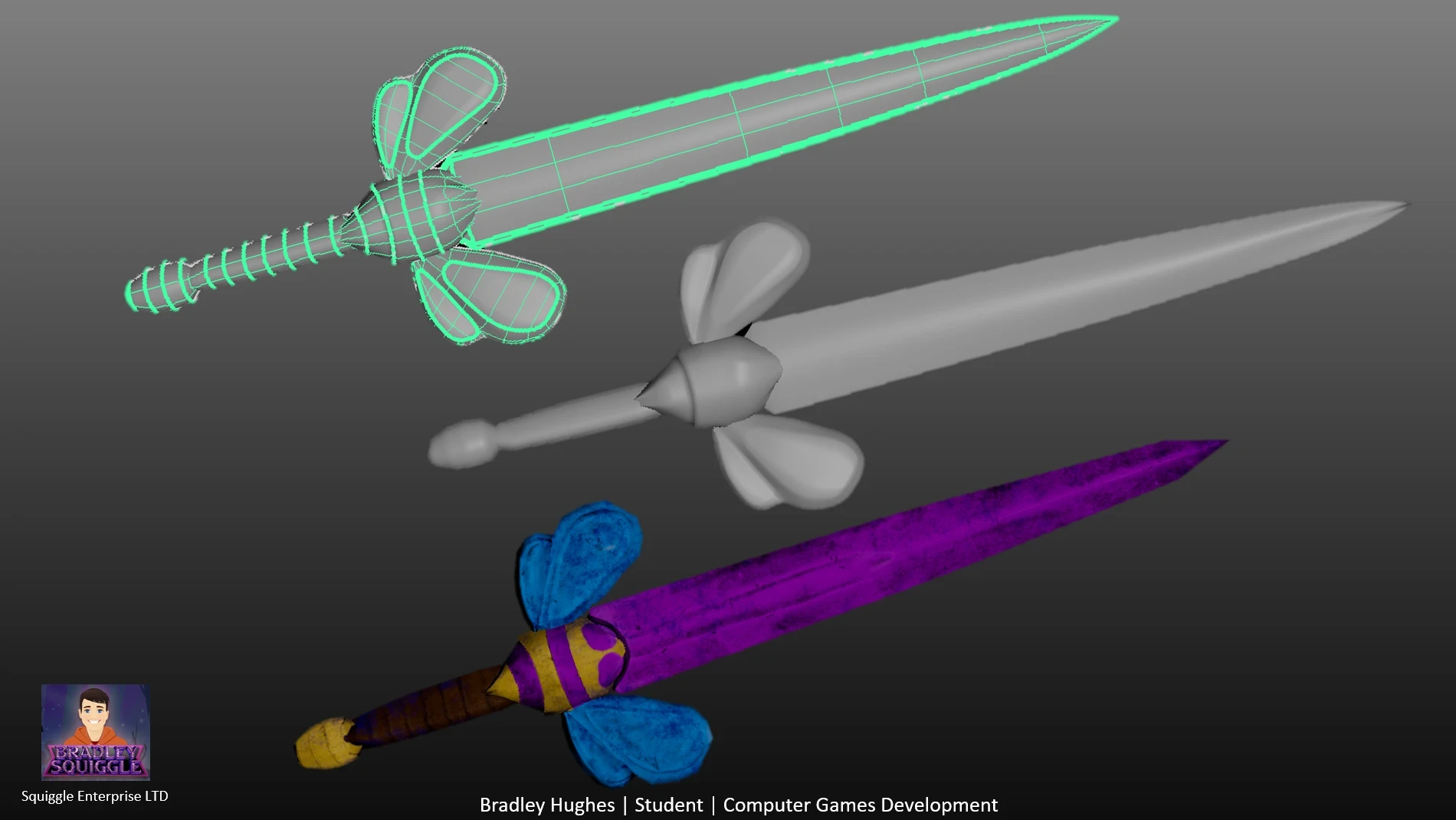 Optimised version of the sword with a 520 poly count.