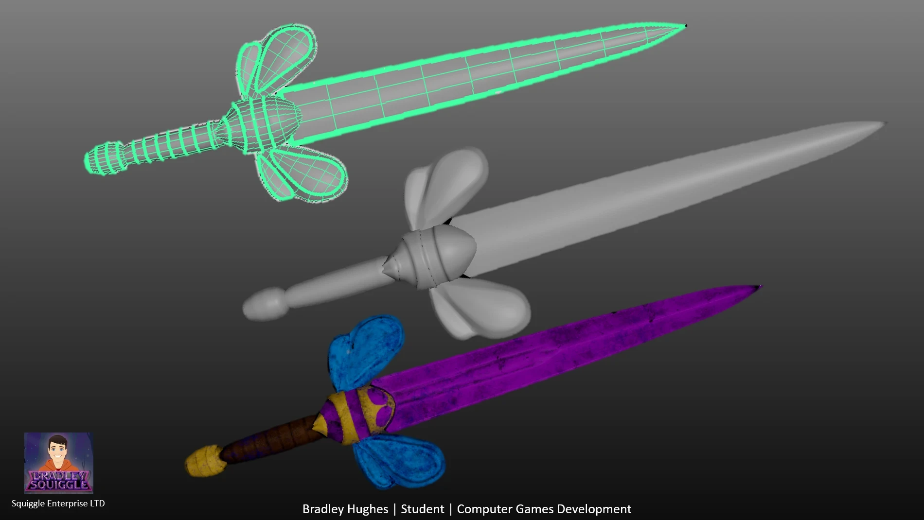 Optimised version of the sword with a 1051 poly count.