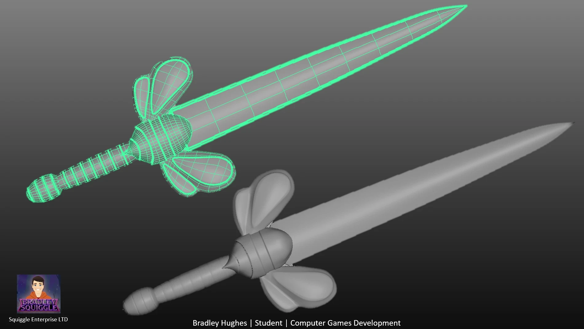 Low poly mesh created in Maya from retopology of high poly mesh.