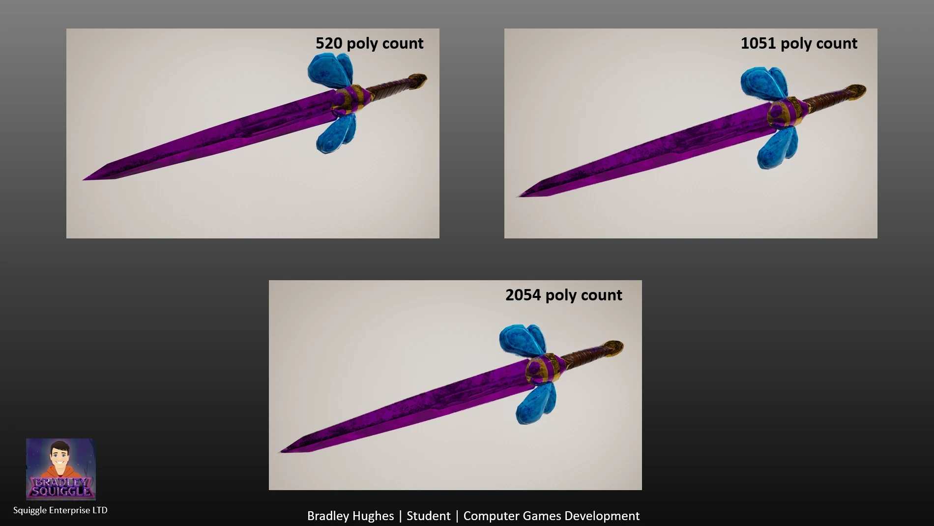 Sword renders in Unreal Engine.